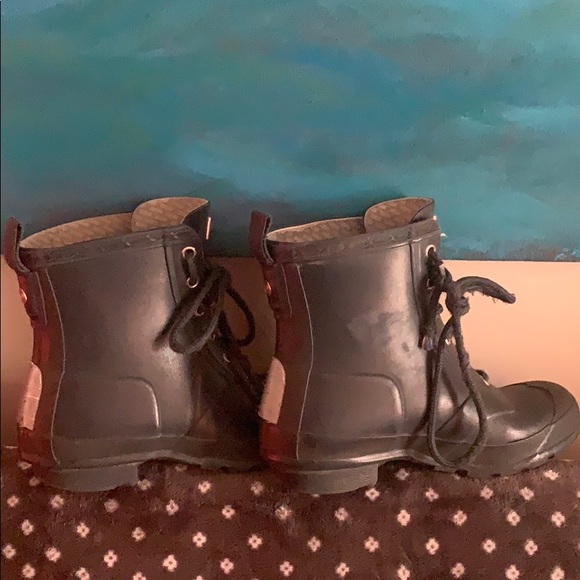 RARE lace up hunter boots size 4 - Picture 3 of 8